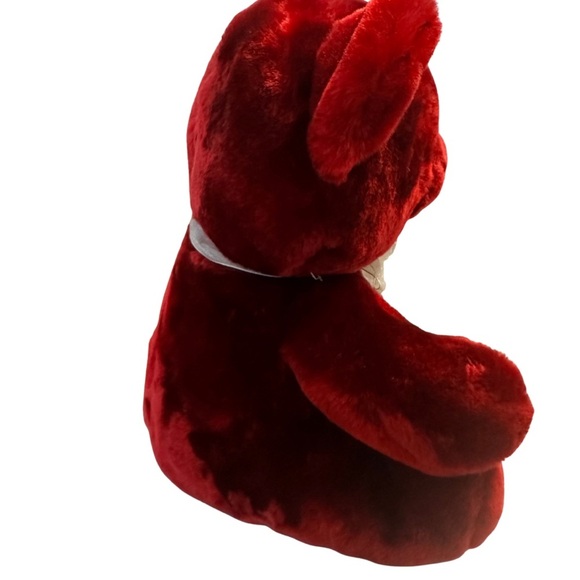 Wishpets Macaroon Red Teddy Bear Plush 1999 Vintage Collectible 16” - Picture 2 of 7